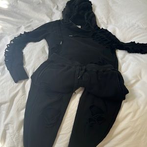 Vintage NSF black sweatsuit